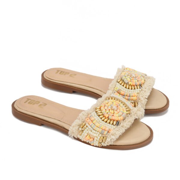 OFWHITE BEADED SLIPPER